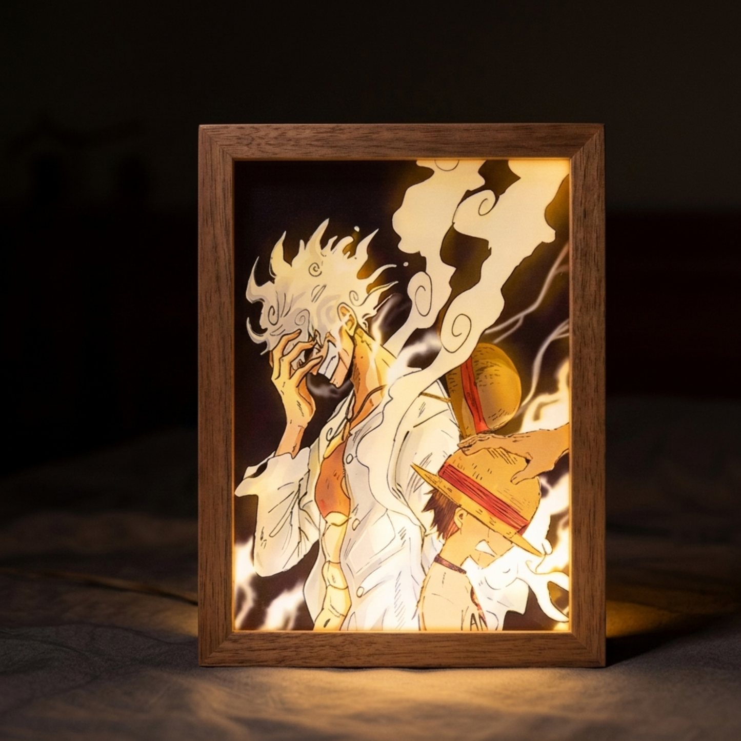 Cuadro de luz LED con imagen oculta